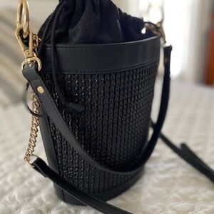 INC Straw Bucket Bag